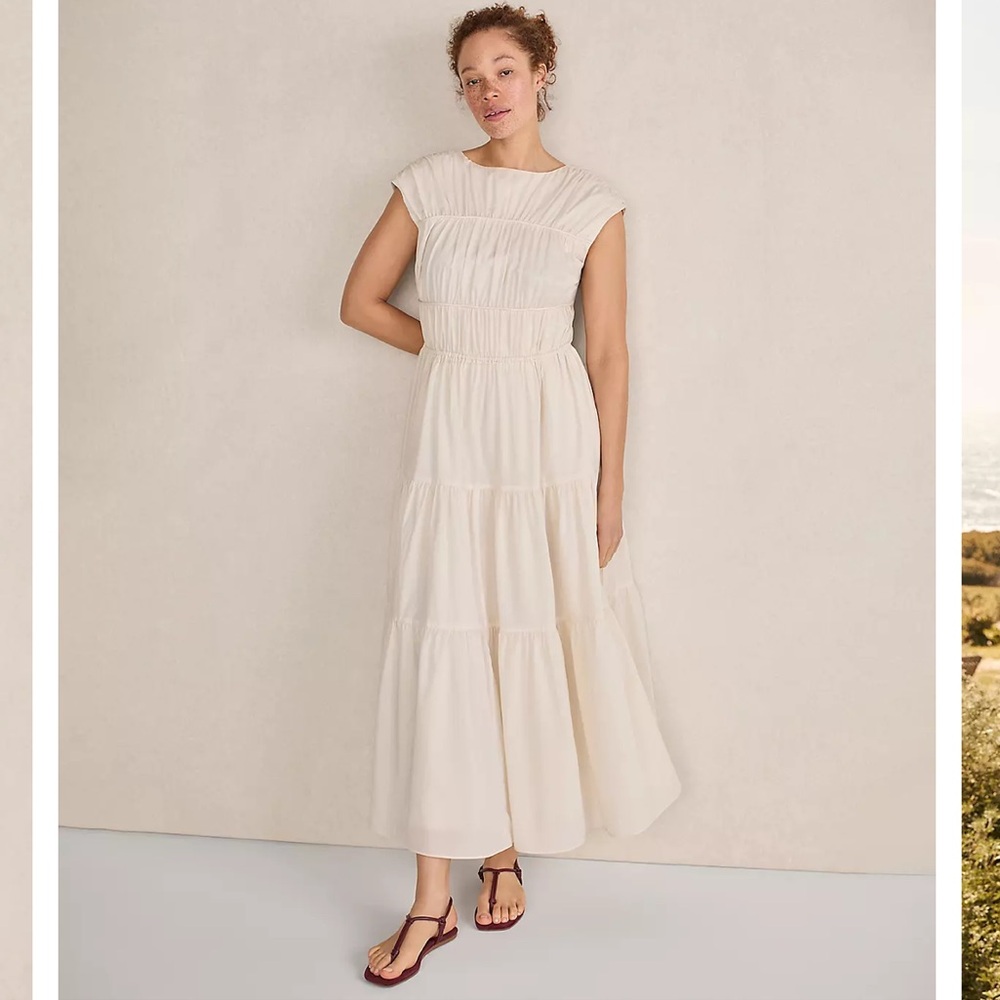 Haven Well Within Cotton Voile Rouched Maxi Dress